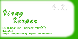 virag kerper business card